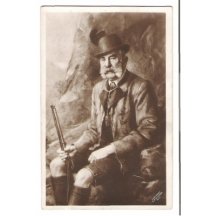 Drawn variant of Franz Joseph , he is resting after the hunt