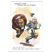 Emperor Wilhelm is running away from a bear