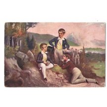 Archdukes Franz Joseph (standing), Ferdinand Max and Carl Ludwig