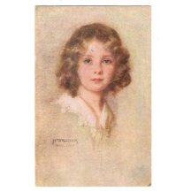 Colored painted postcard of crown prince