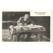 František Josef pracující ve své pracovně