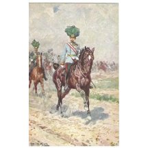 Franz Josef na koni projíždí ornicí