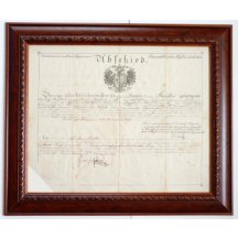 Decree - invitation (farewell) from the army