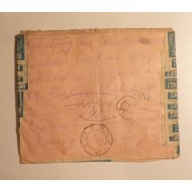 Letter evaluated with extraordinary russian stamps 