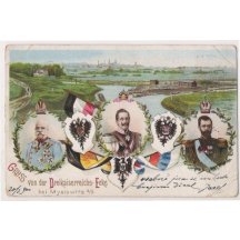 Austria , German and Russia with portraits of sovereigns