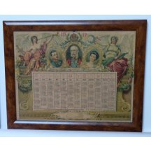 Calendar with portraits of F.J.I. , Zita and Karl 