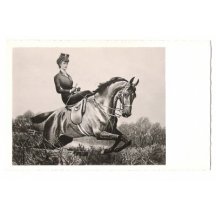 Elisabeth sedící na skákajícím koni