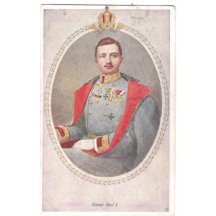 Two variants of description - emperor Karl I. / black and blue