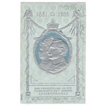 Cards issued to silver wedding of Wilhelm and Victoria 