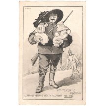 Soldier saves children , behind is Franz Joseph