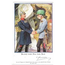 Franz Josef a Wilhelm, podávající si ruce
