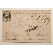 Nádražní dopis vyfrankovaný 5 Kr. kolkem- Poděbrady