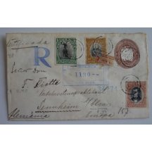 Costa Rica - R stationery to Germany / via U.S. ... interesting 