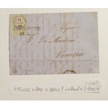 Letter valued with 15 cents, stamp Pondenone