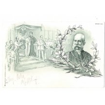 Franz Joseph v okvětním orámování při slavnosti