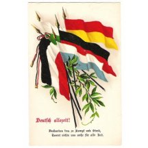 Promotional postcard of allies - flags