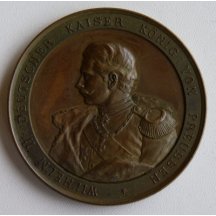 Medaile s císařem Wilhelmem II. a Františkem Josefem I.