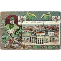 Set of postcards - Franz Joseph and hunting