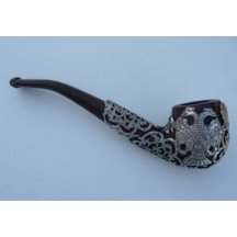 Mimořádná fajfka - symboly mocnářství / stříbro