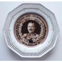 Wilhelm II.- patriotický talíř 1914/1915 