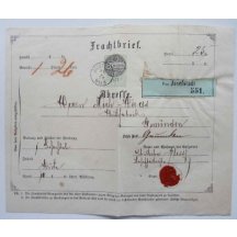 Cargo sure a printed stamp-Josefov 1872