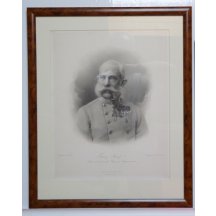 Franz Joseph painting in brown frame