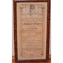 Poster - Imperial celebrations and their program with a portrait of Franz Josef 