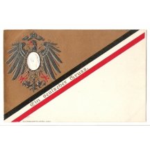 Wilhelm II. in middle of eagle , greetings from Germany 