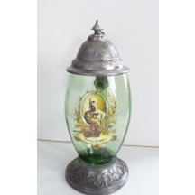 Replika starého půllitru s cínovým víkem 