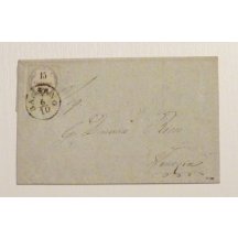 Letter valued with 15 cents, stamp Bassano