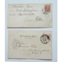 Letter franked stationery 1 Kr and 2 Kr