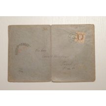 Letter evaluated with 50 kr stamp, perforation 13, extraordinary (marks of postal service)