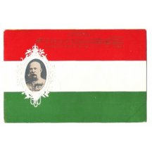Portrét Franz Josefa a píseň na maďarské státní vlajce