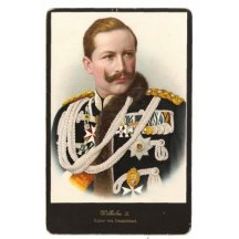Plate photo Wilhelm - in parade uniform , with text