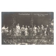 Franz Joseph with other emperor, on balcony