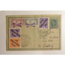 Evaluated card , Carl with denied Austrian stamps