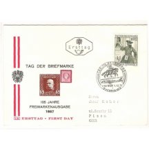 Letter with post stamps - the first day of edition