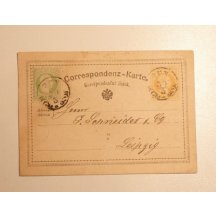 Yellow card evaluated by 3 Kr stamp - stamp Dux