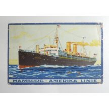 Advertising postcard , ship Hansa - rare