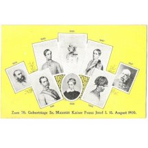 Portréty Franz Joseph I.-varianta ve žlutém poli