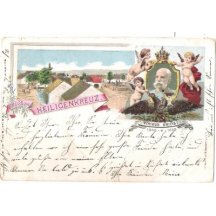 Heiligenkreuz - lithograph with portrait of Franz Joseph