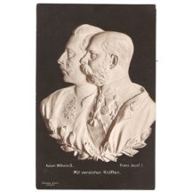 Fragment z pomníku - císař Wilhelm II. a císař Franz Josef I.