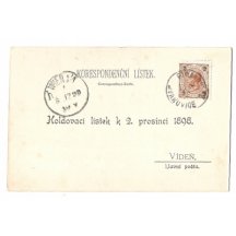 Correspondence card - Encomiastical ticket for the 2nd of December in 1898
