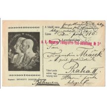 Hungarian field postcard , elaborate double portrait