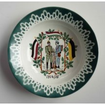 Patriotika - talíř s vojáky Rakouska - Uherska a Německa