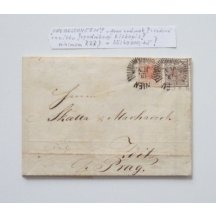 Letter evaluated with 3 kr and 6 kr stamps- 