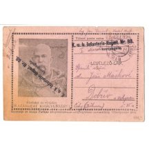 Franz Joseph in Hungarian uniform , Hungarian description , rare issue !