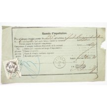 Italy - recepis franked stamp in 1915 Kr .... extraordinary 