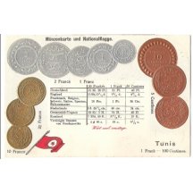 Pohlednice s mincemi- Tunis