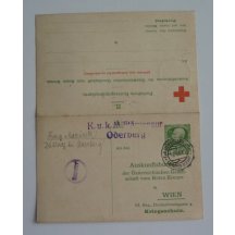 Double card of Austrian Red Cross